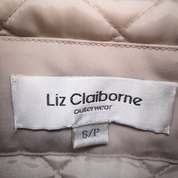 Liz Claiborne Ladies Size Small Straight Fit Beige Winter Coat - Picture 3 of 16